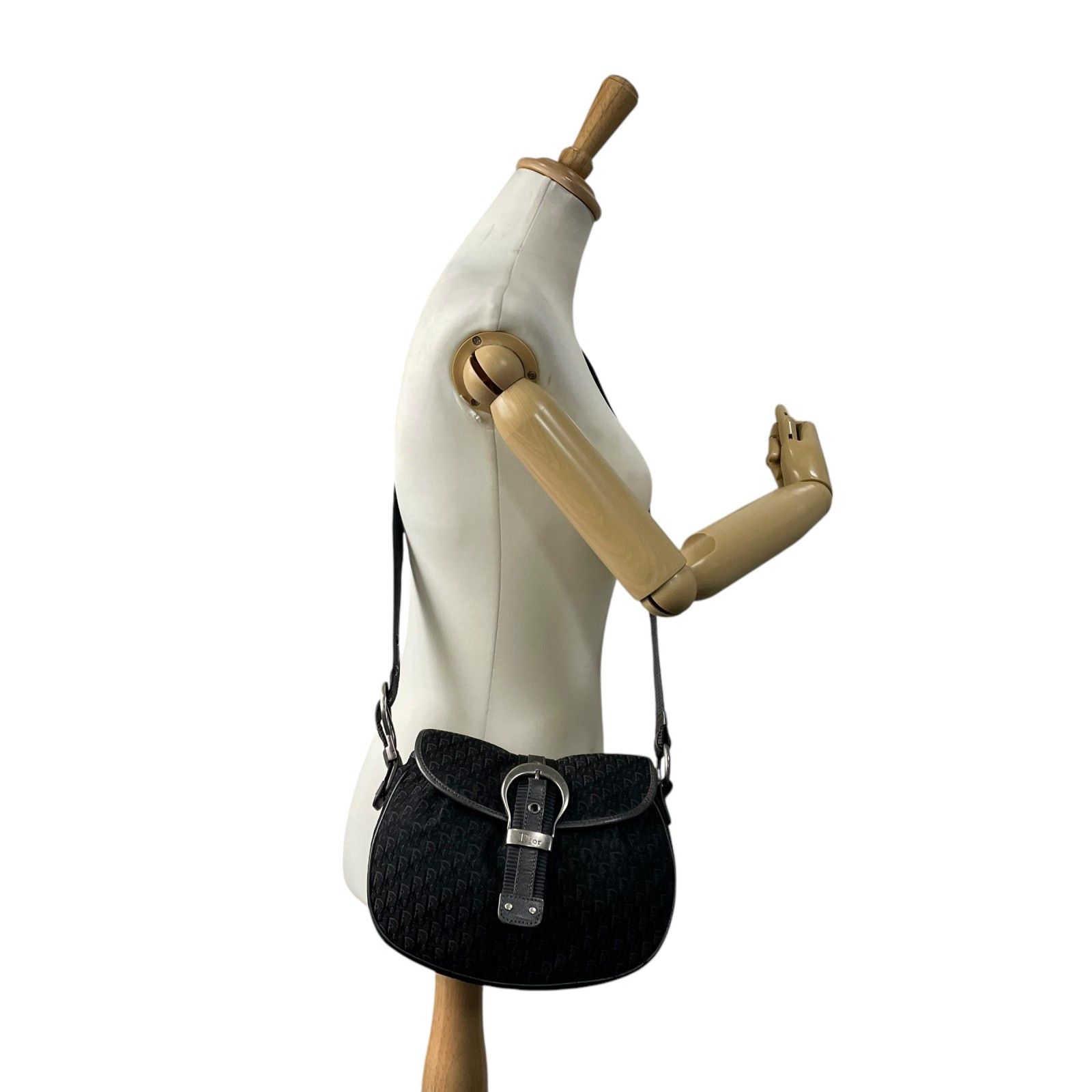 美品 Christian dior ミニ ショルダーバッグ トロッター柄 レザー