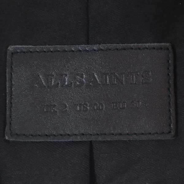 オールセインツ 羊革 レザージャケット UK2 黒 ALLSAINTS 本皮 レディース   【230115】