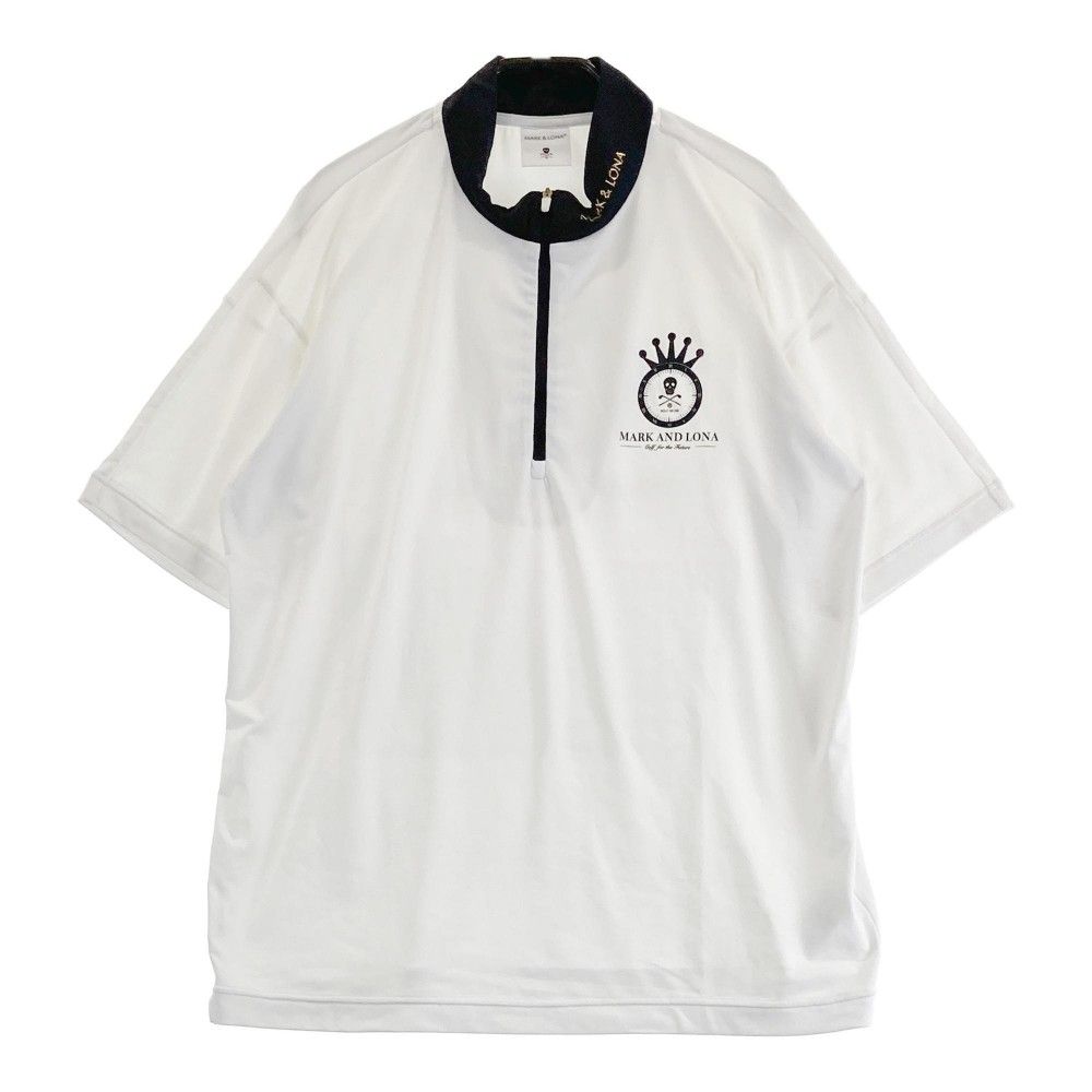 サイズ 48 MARK-LONA マークアンドロナ 半袖ハーフジップTシャツ ホワイト系 240101525537 ゴルフウェア メンズ ストスト