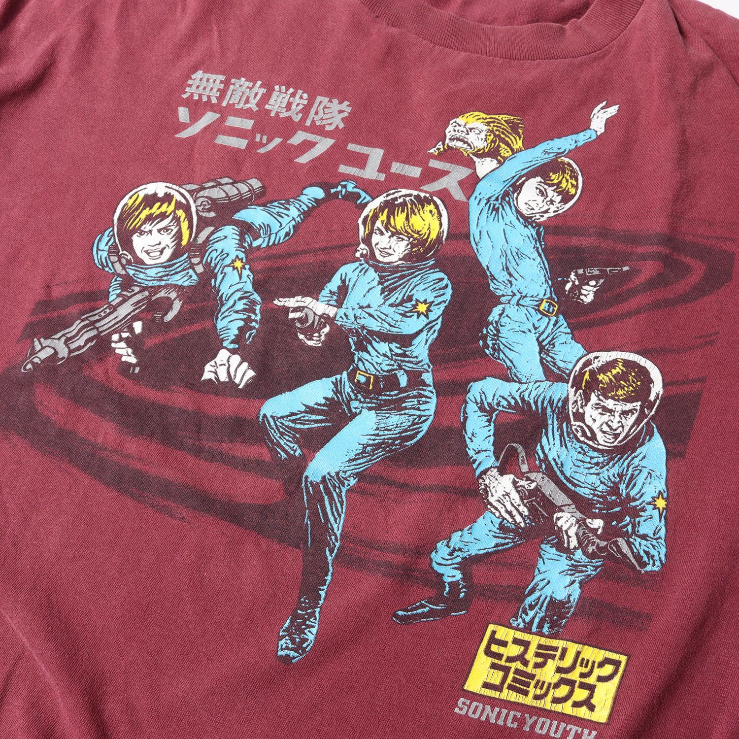 90s SONIC YOUTH ソニックユース 無敵戦隊 クルーネック 半袖 Tシャツ 