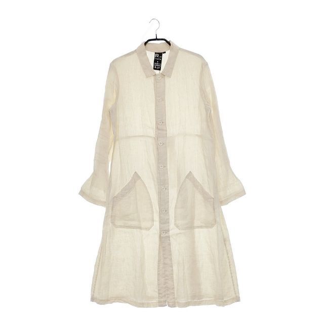 R&D.M.Co- リネン シャツワンピ L ワンピース キナリ ベージュ