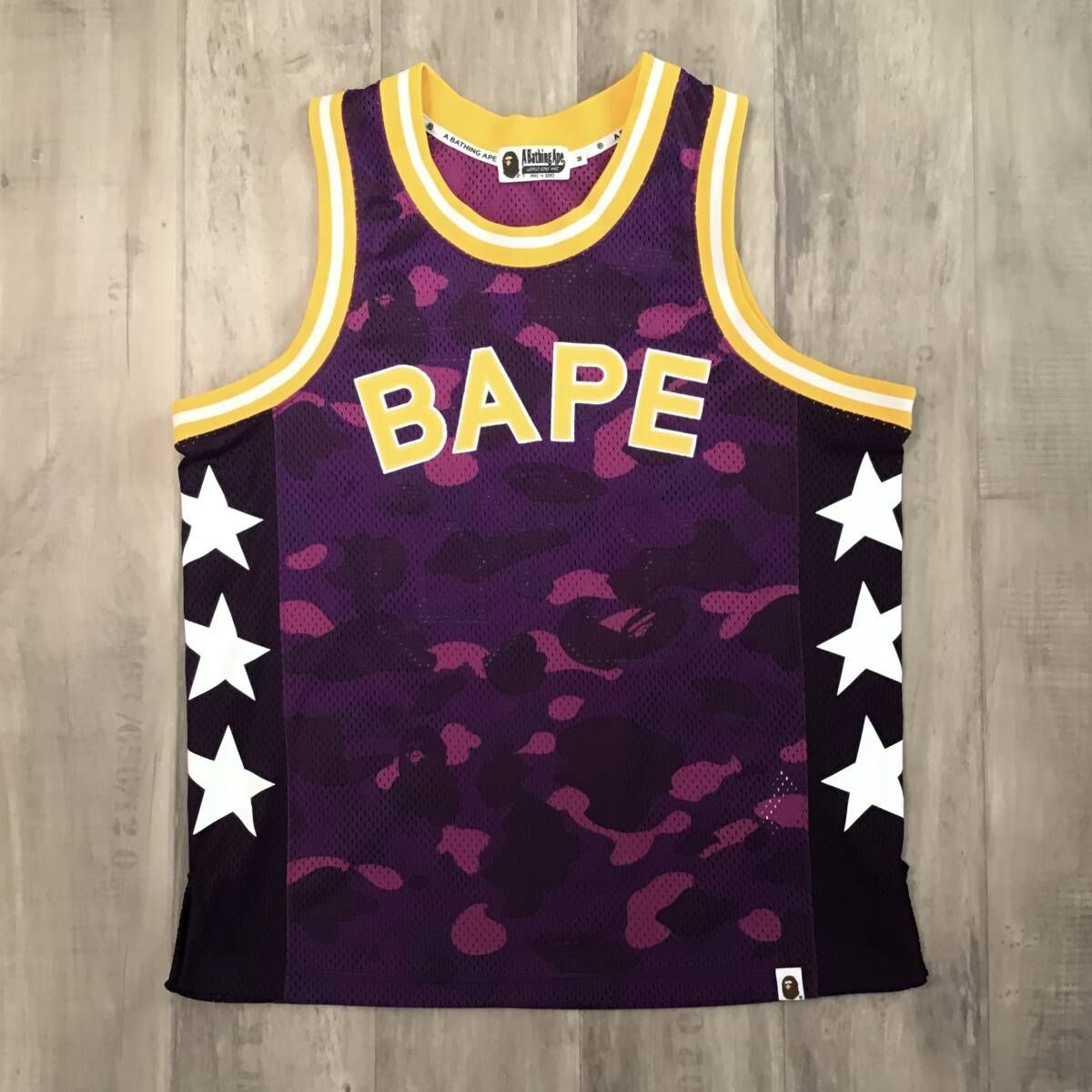 BASKETBALL TANK TOP Mサイズ a bathing ape BAPE STAR purple camo エイプ ベイプ バスケ タンクトップ BAPE STA 迷彩
