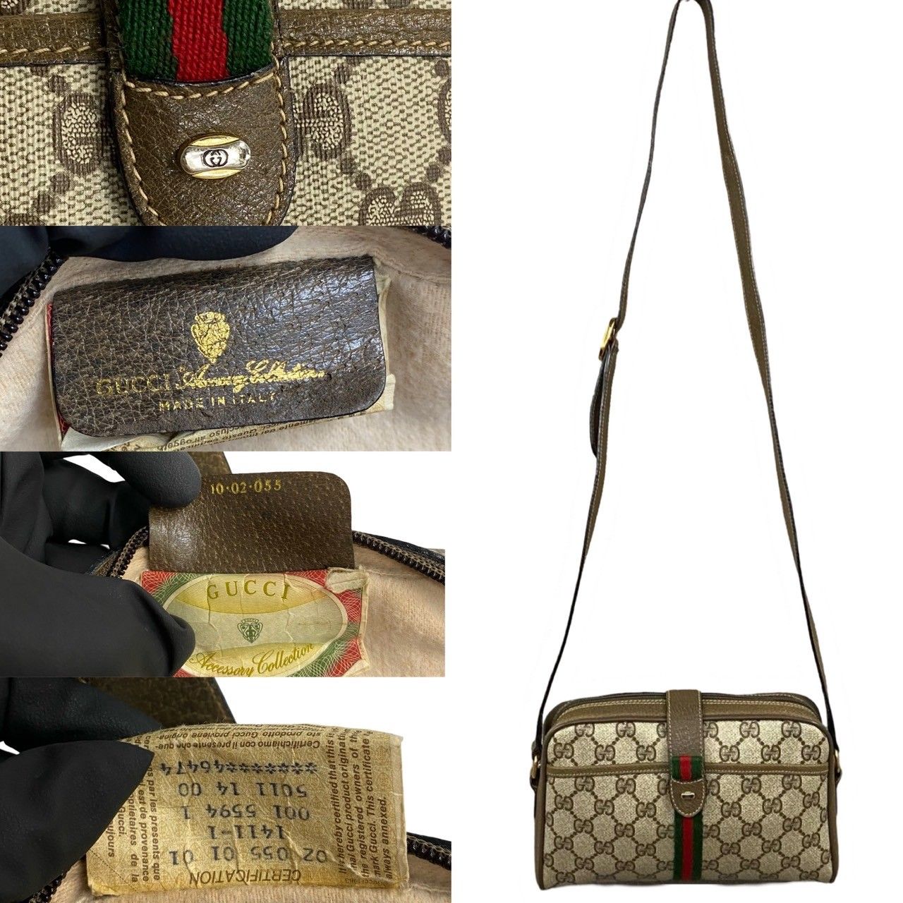 ほぼ 未使用 GUCCI グッチ オールドグッチ ヴィンテージ シェリー 