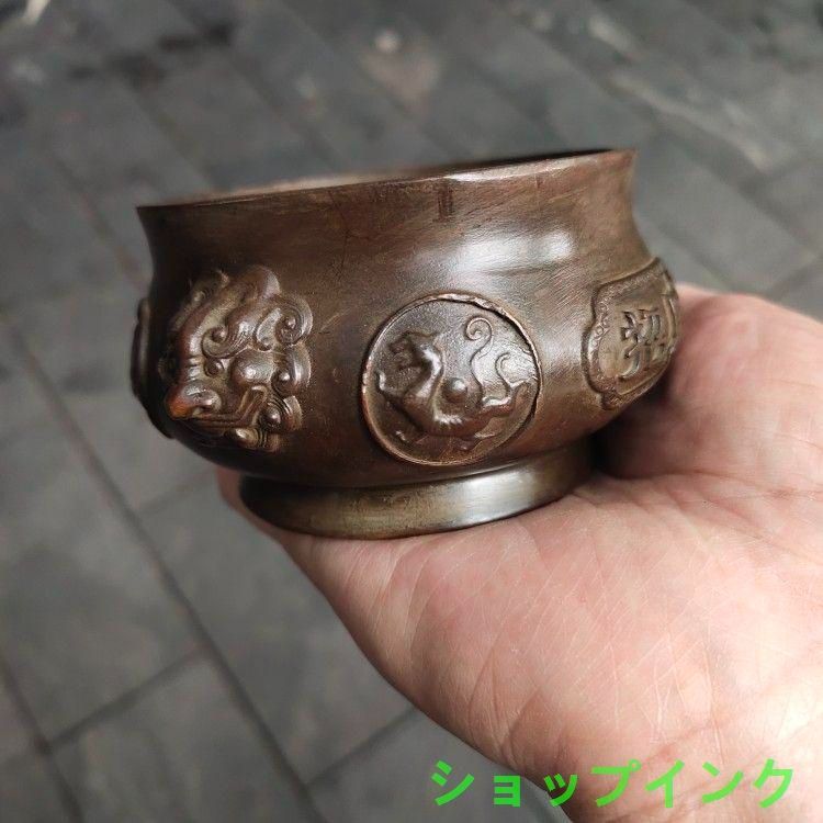 銅器 香炉 四神獣四方来財聚宝盆香炉 仏堂供養炉 装飾品 工芸品 置物 銅器 香炉 四神獣四方来財聚宝盆香炉 仏堂供養炉 装飾品 工芸品