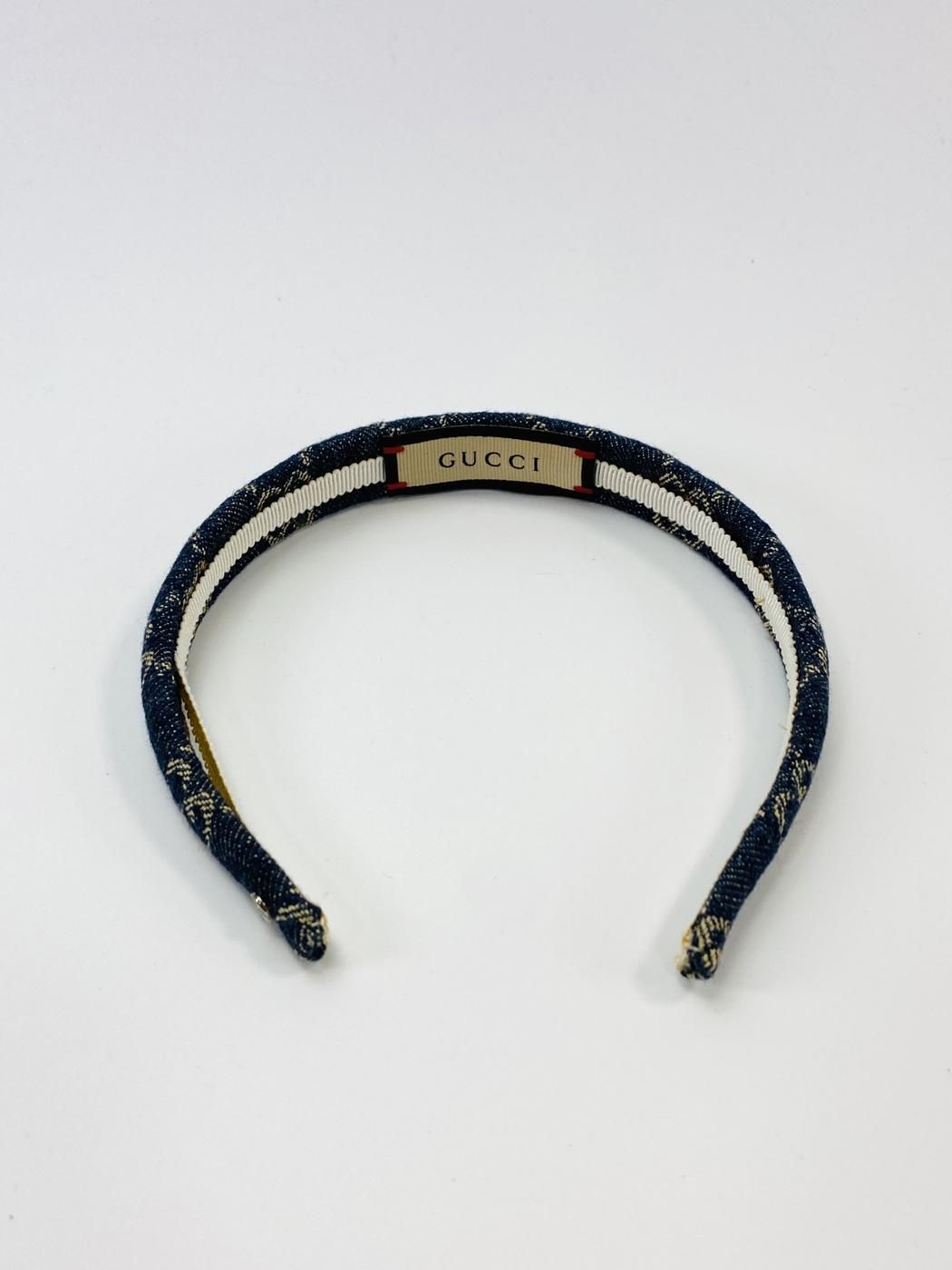 GUCCI エコ ウォッシュドデニム ヘアバンド