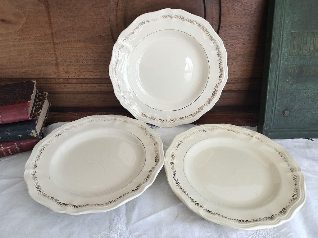 サルグミンヌ皿3枚 美品☆サルグミンヌ バルボティーヌ 陶器皿20cm 3枚