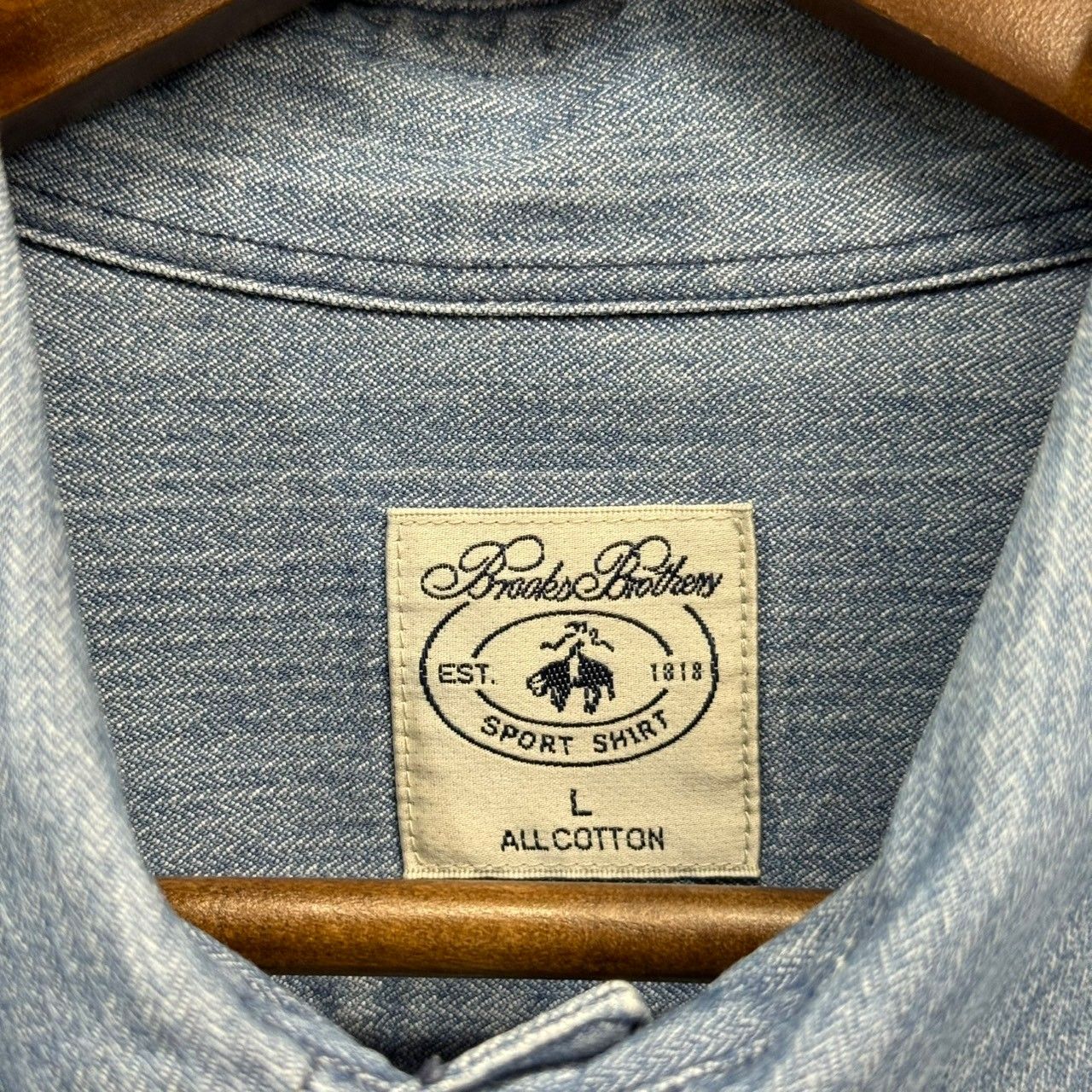 最安値！ Brooks Brothers×NEAT ブルックスブラザーズ ニート DENIM SHIRT デニムシャツ L ライトブルー 14906