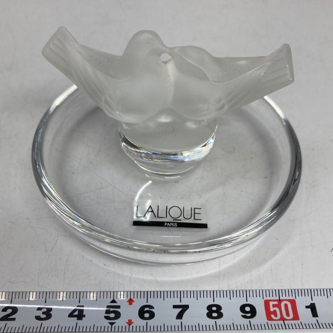 ラリック 鳥文 アッシュトレイ 幅約9.5㎝ トヒチサ 東さ5-0421①