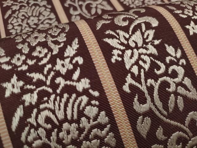 平和屋着物○男性 本場筑前博多織 角帯 霞文 証紙付き 正絹 逸品