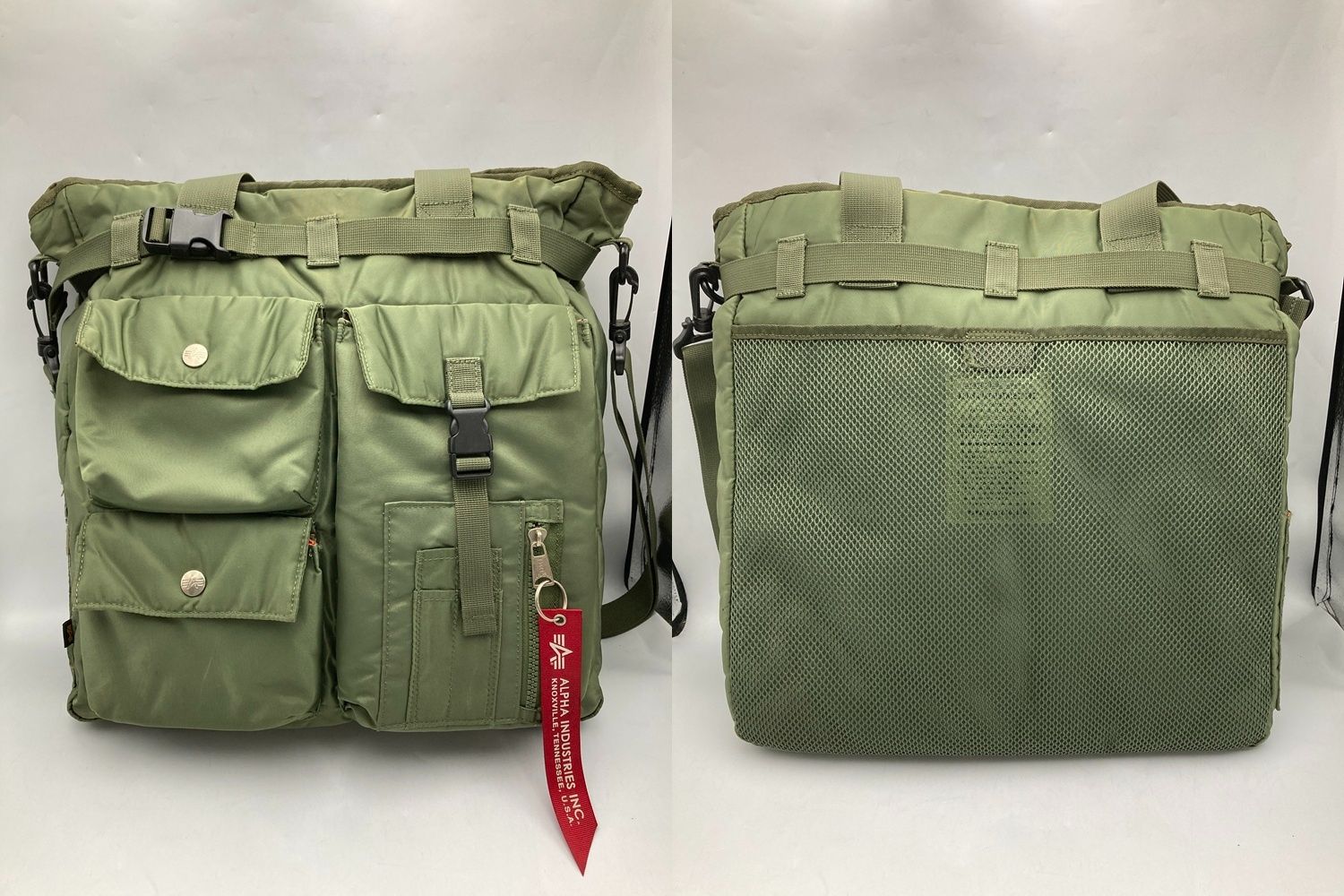 ALPHA INDUSTRIES アルファインダストリーズ 2WAY トートバッグ 中古 