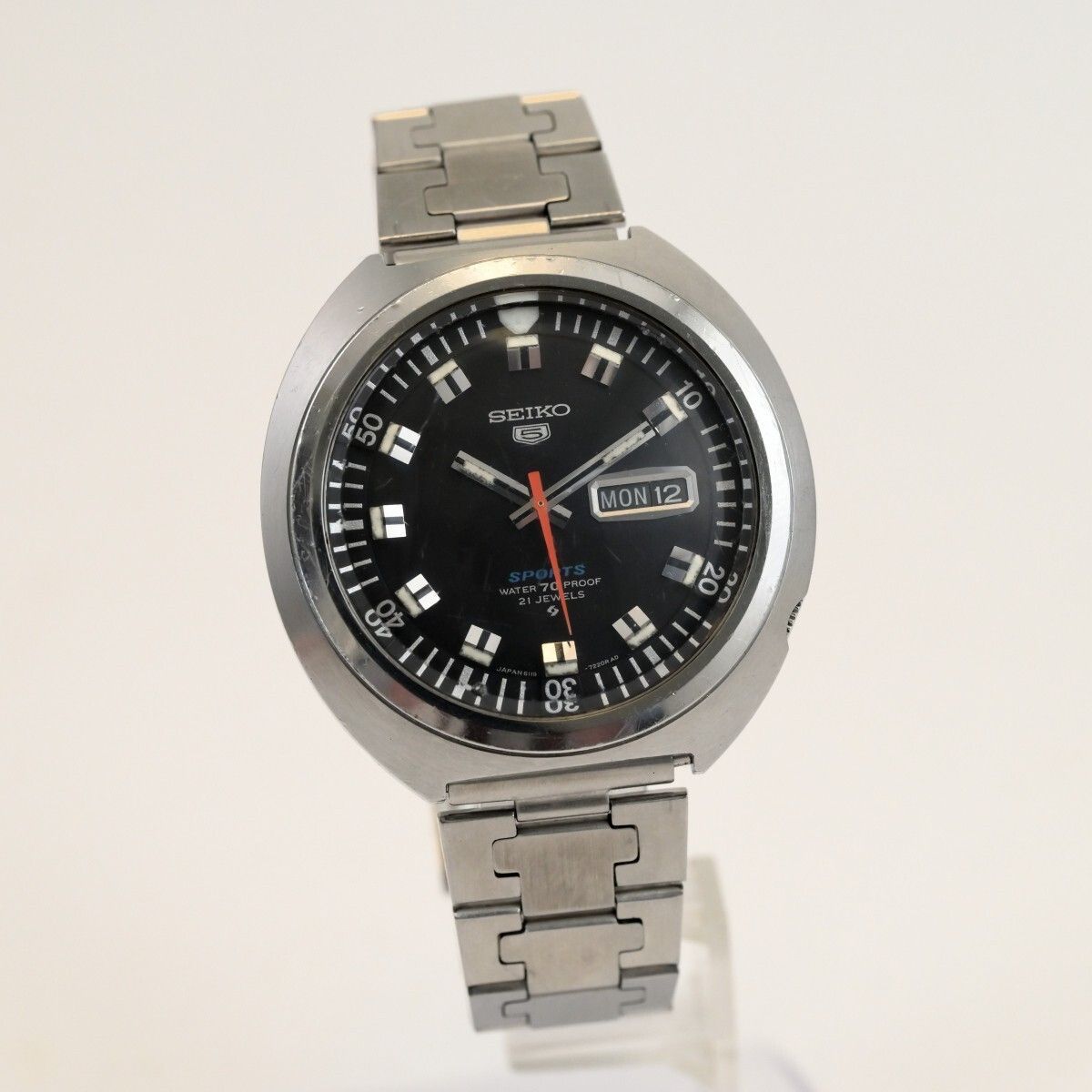 ヴィンテージ Seiko 5 Sports Black Dial メンズ 腕時計 自動巻 