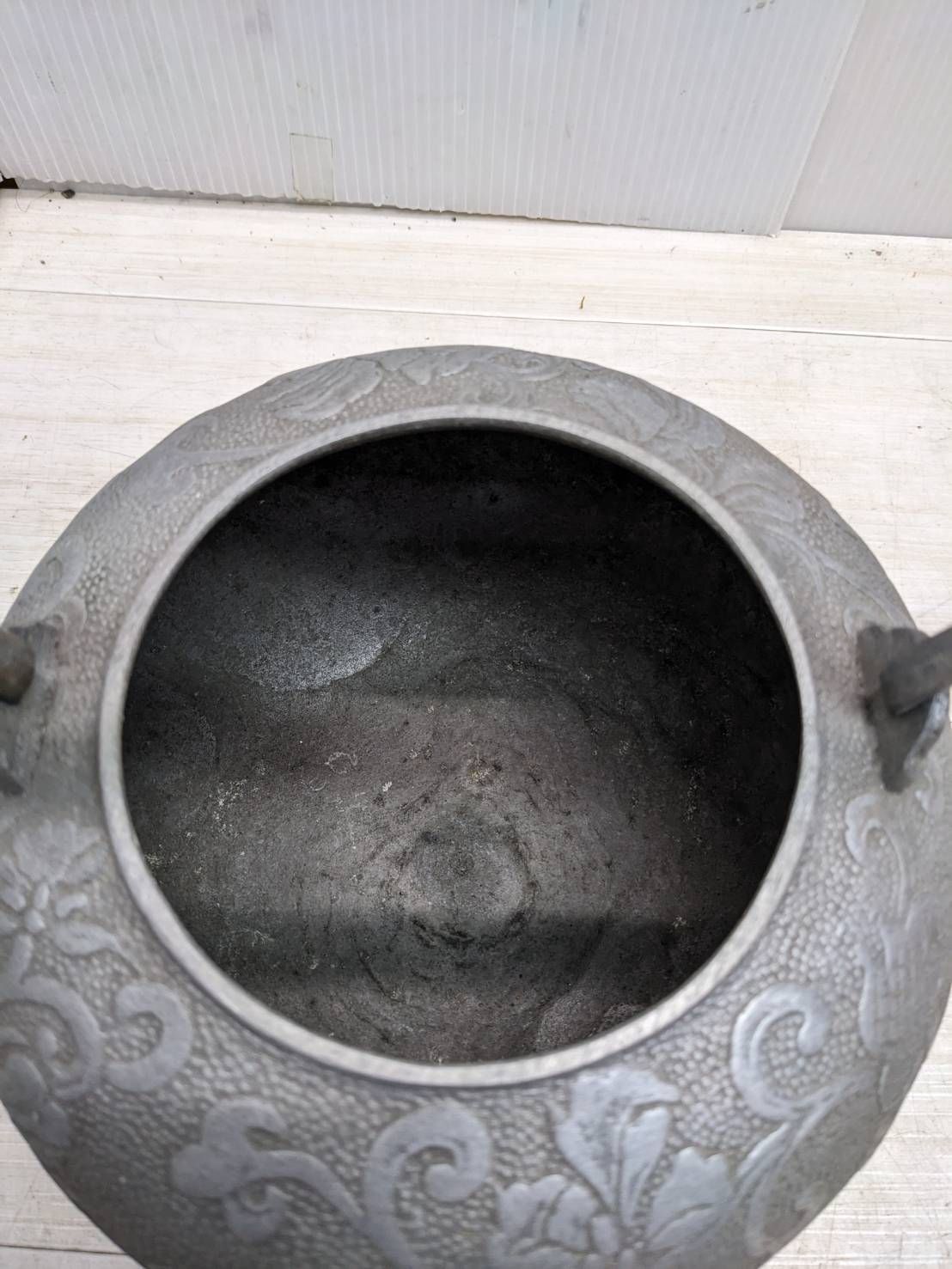 S94367 急須 骨董 レトロ アンティーク やかん 大きめ 花柄