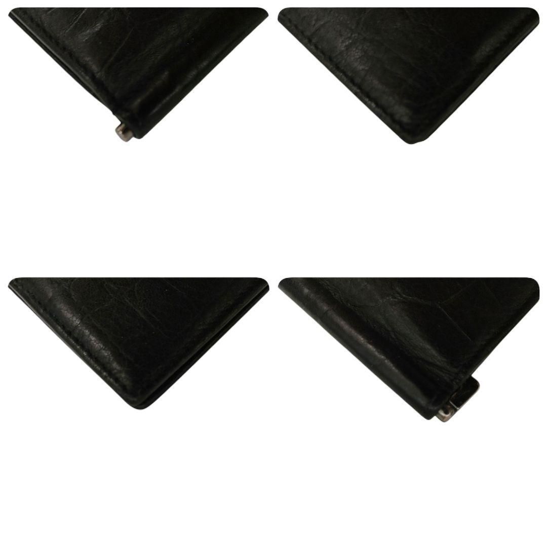  サンローラン マネークリップ カサンドラ クロコ型押しレザー ブラック YSL マネークリップ 小物