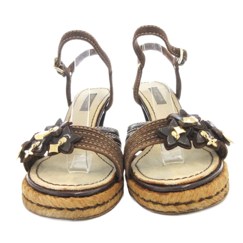 Louis Vuitton フラワーモチーフサンダル ルイヴィトン フラワーモチーフサンダル 37 正規品