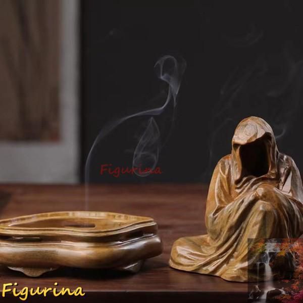 達磨大師　木製彫刻 小葉黄楊木 木彫置物 彫刻 達磨大師 達磨像 木製仏像 神像 仏教