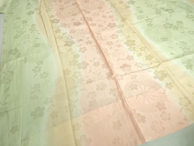 「H184」豪華振袖・長襦袢（無双仕立て）セット　枝垂れ桜文　暈し染め　金彩 平和屋着物□豪華振袖 駒刺繍 花蝶文 暈し染め 金彩 さが美扱い