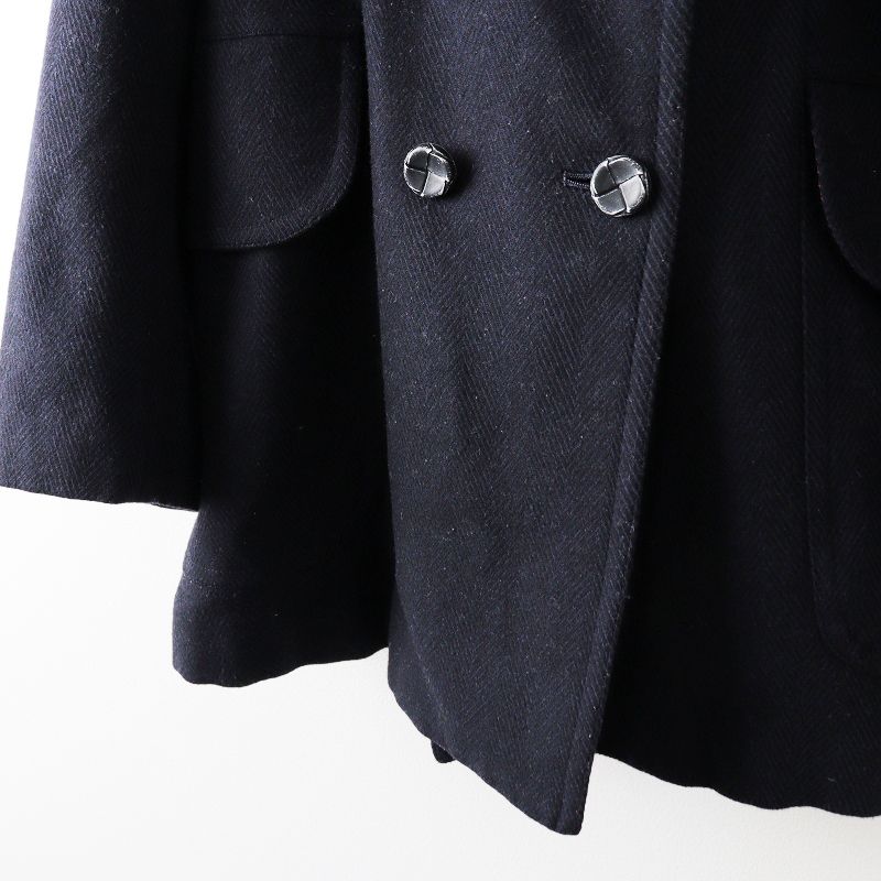 スティアンコル SOUTIENCOL ウールカシミヤ ヘリンボーン Pコート 0