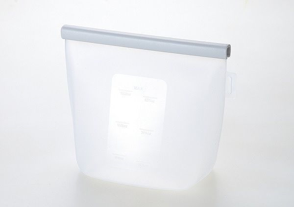 くり返し使えるシリコン保存バッグ クリア 1，500mL SV-7558(0355089)