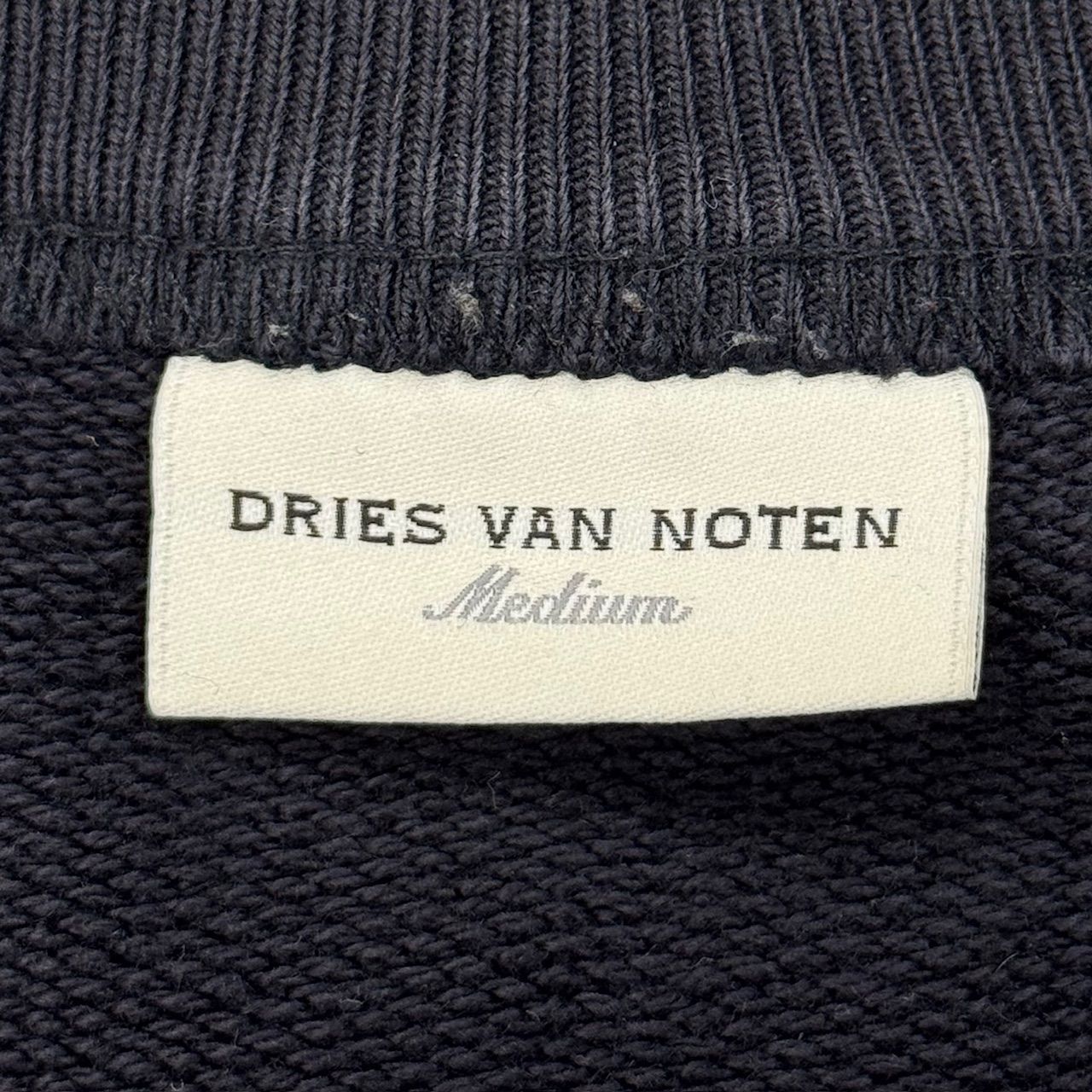 DRIES VAN NOTEN オーバーサイズ スウェット Dries Van Notenのネイビー オーバーサイズ スウェットシャツが