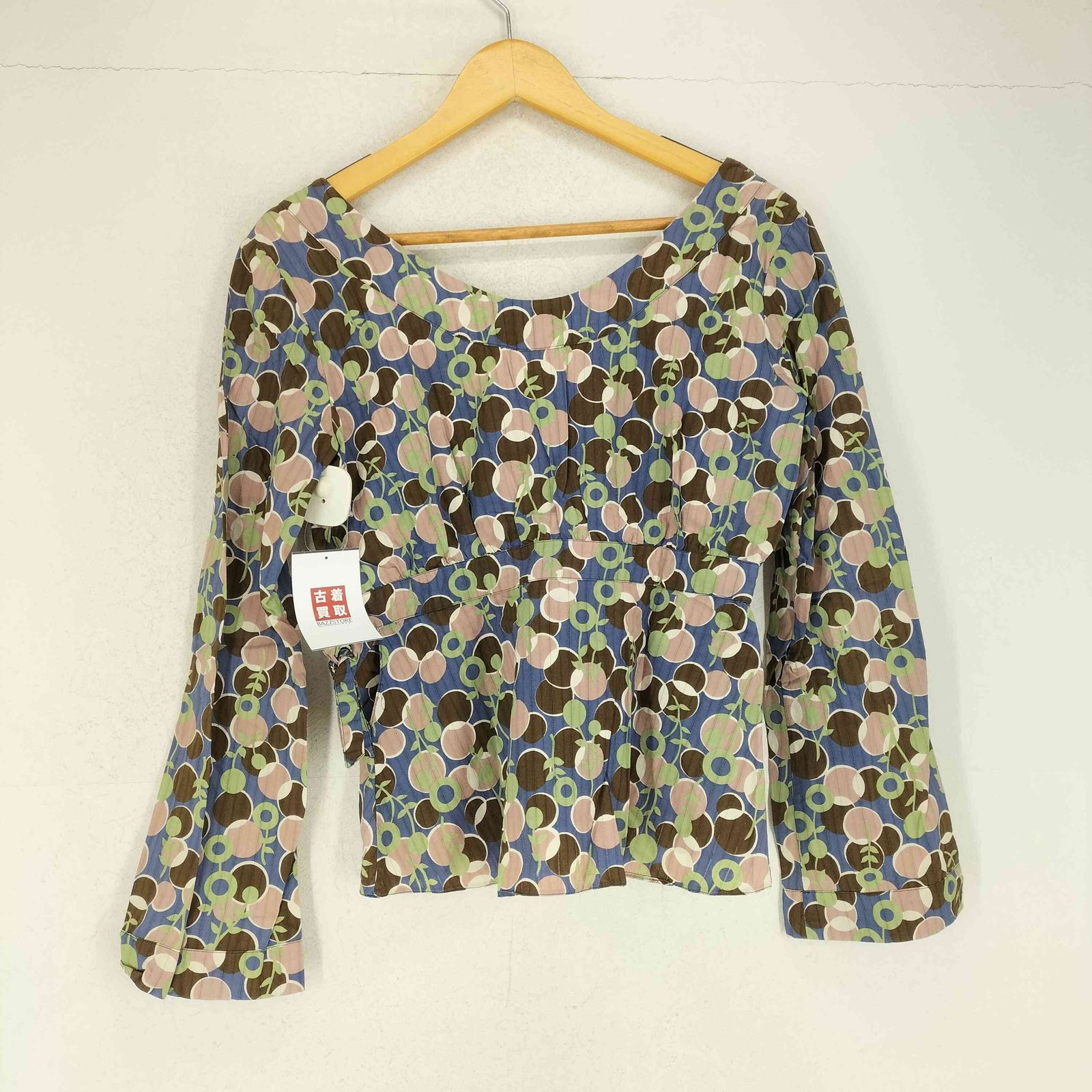 MARNI(マルニ) サイドドローコード総柄ブラウス レディース  40 中古 古着 0230 マルニ MARNI サイドドローコード総柄ブラウス レディース 40