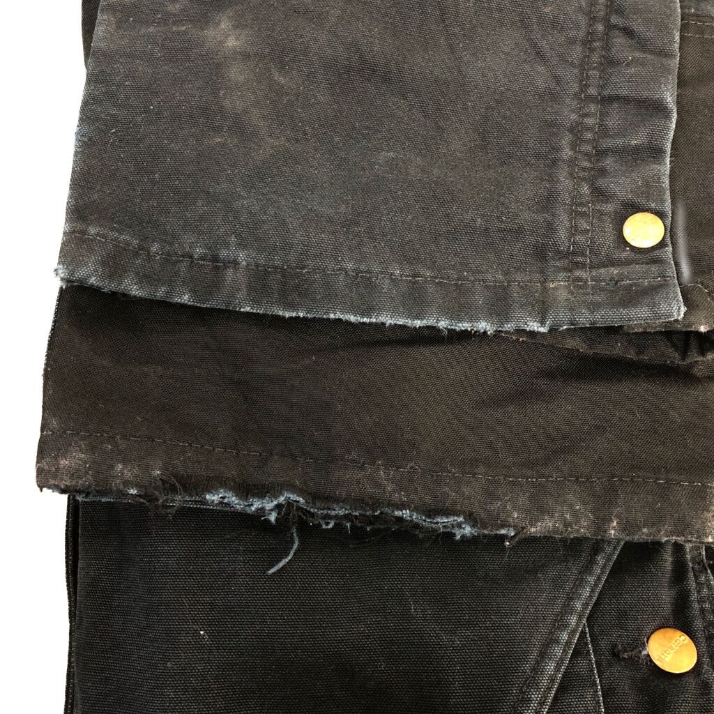 90年代 Carhartt カーハート ダック ワーク キルティング ダブルニー オーバーオール 大きいサイズ (メンズ 38/30) 中古 古着 P7846