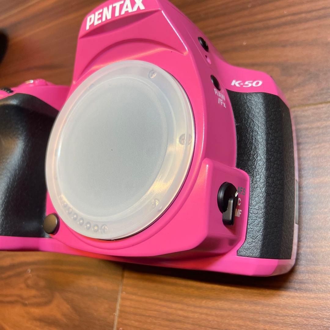 PENTAX K-50 ダブルズームキット ピンク ほぼ新品 4644 PENTAX K-50