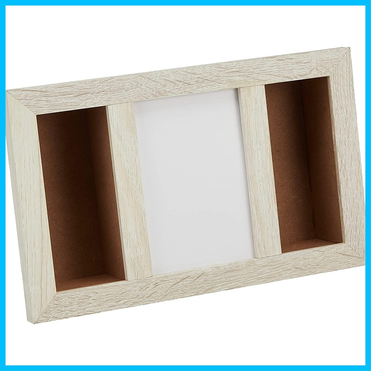 【在庫処分】縦 オフホワイト 25.6x ダブルボックスフレーム 5.5x15.6cm 丸和貿易 400893702