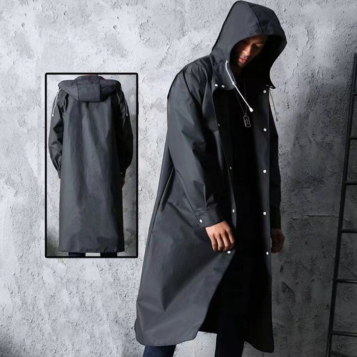 ブラックアエトニクスブラックレインコートカッパロングコート晴雨兼用黒防水自転車 ブラックアエトニクスブラックレインコートカッパロングコート