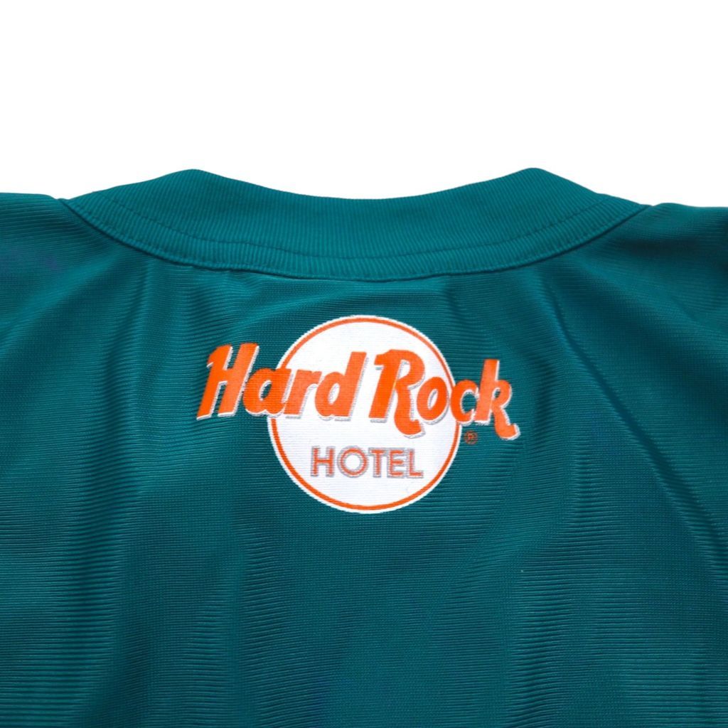 Hard Rock HOTEL 90年代 ゲームシャツ L グリーン ナイロン ロゴ