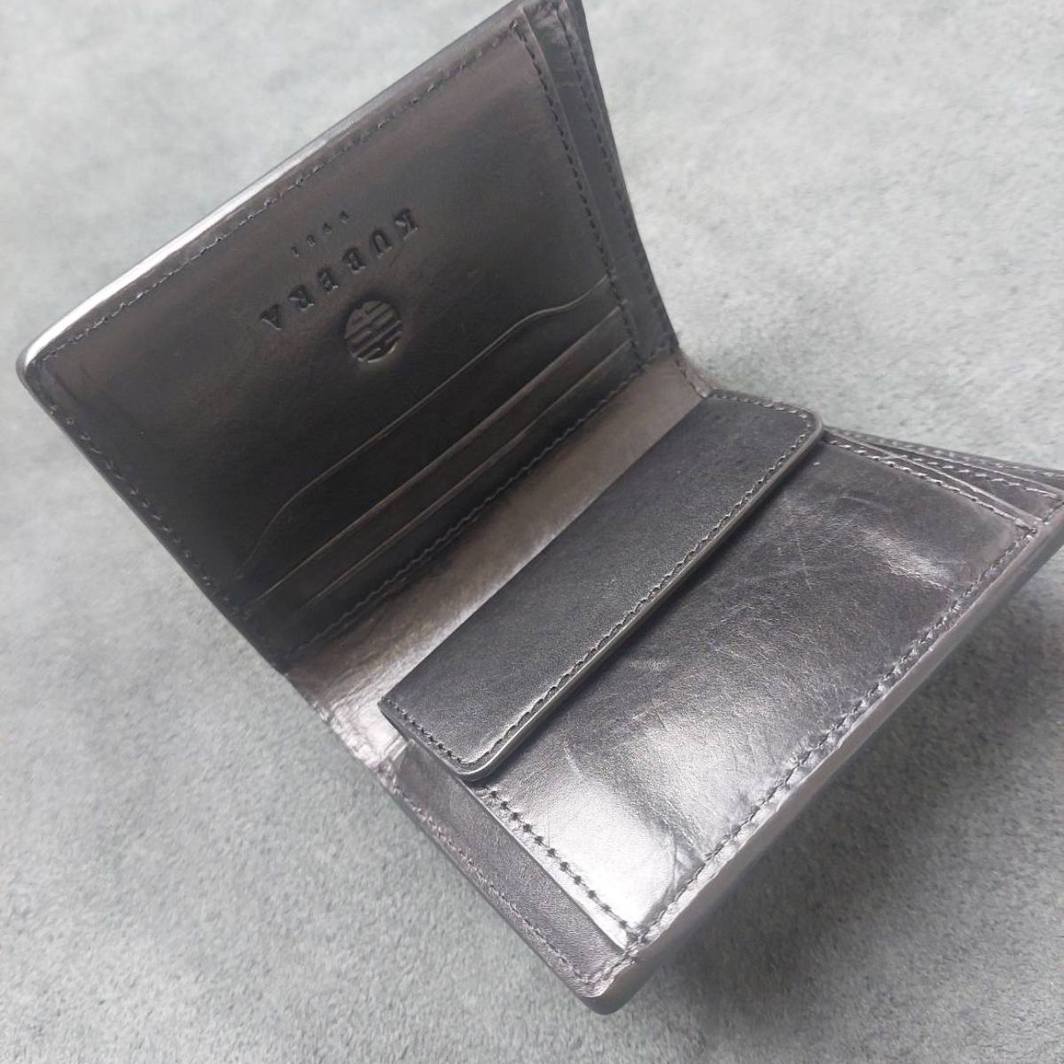 日本製 コードバン 二つ折り財布 札入れ 本革 KUBERA9981