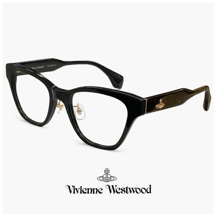 ヴィヴィアン ウエストウッド メガネ 40-0037 c03 Vivienne Westwood レディース 眼鏡 40-0037-3 キャッツアイ キャットアイ 型 太め フレーム 太セル オーブ 黒縁 黒ぶち ダミーレンズ発送