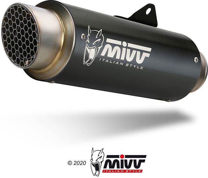MIVV / ミヴ SPORT GPpro SLIP-ON Muffler BLACK STAINLESS STEEL for KAWASAKI Z 125 2019 ECE approved (Euro4)  | K.048.LXBP