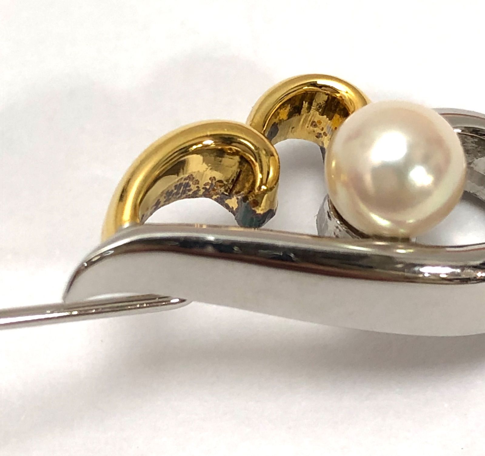 TASAKI タサキ真珠 6.5mm 1Pパール silver ピンブローチ