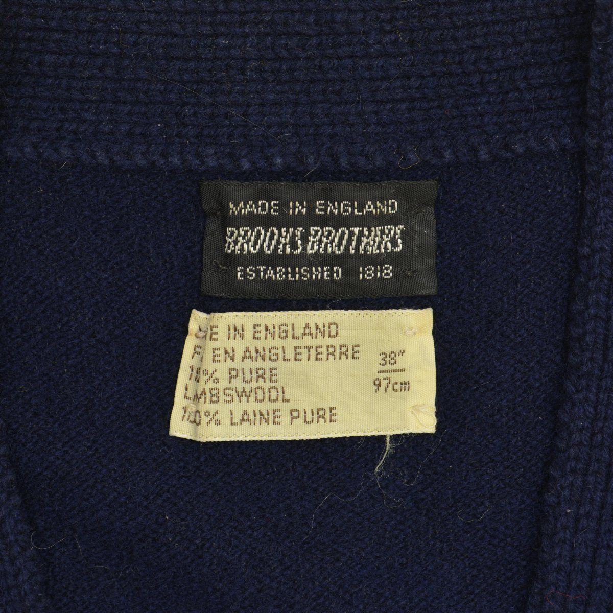 BROOKSBROTHERS】～80s イングランド製 ラムウールニット長袖