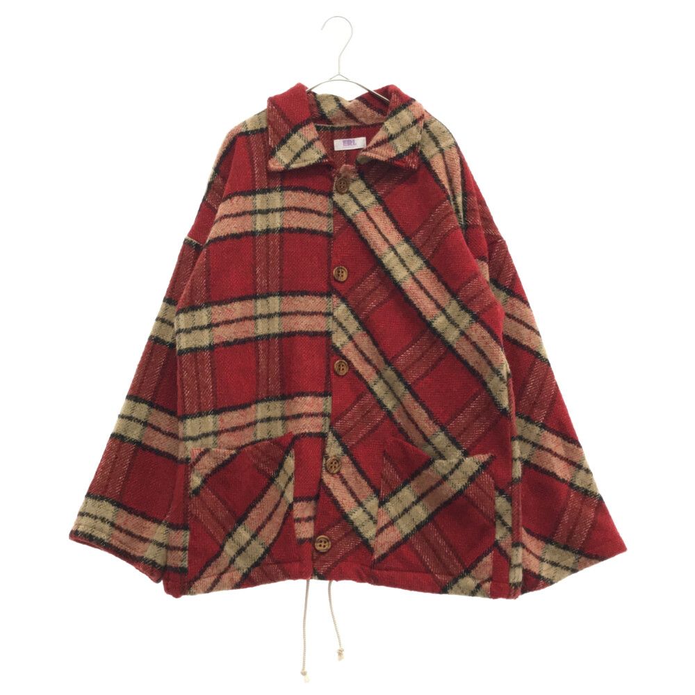ERL (イーアールエル) Woven Blanket Coat チェック柄 ブランケット  