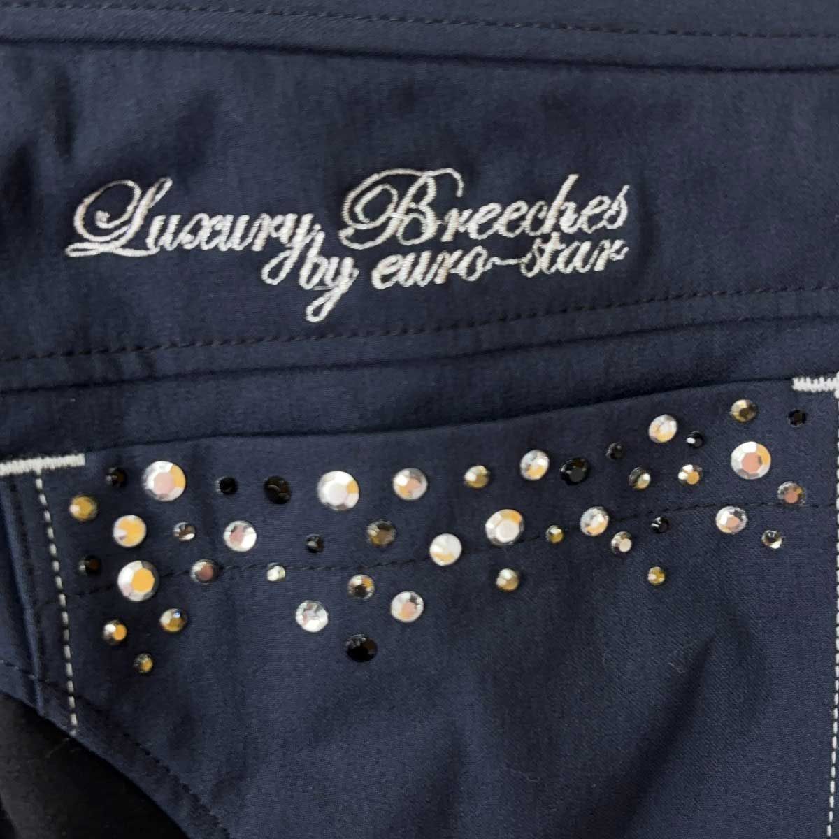 【中古・未使用品】Euro Star ユーロスター Farbe 590 フルグリップ 40 ネイビー レディース 乗馬 馬術 未使用】Euro Star ユーロスター Farbe 590 フルグリップ 40
