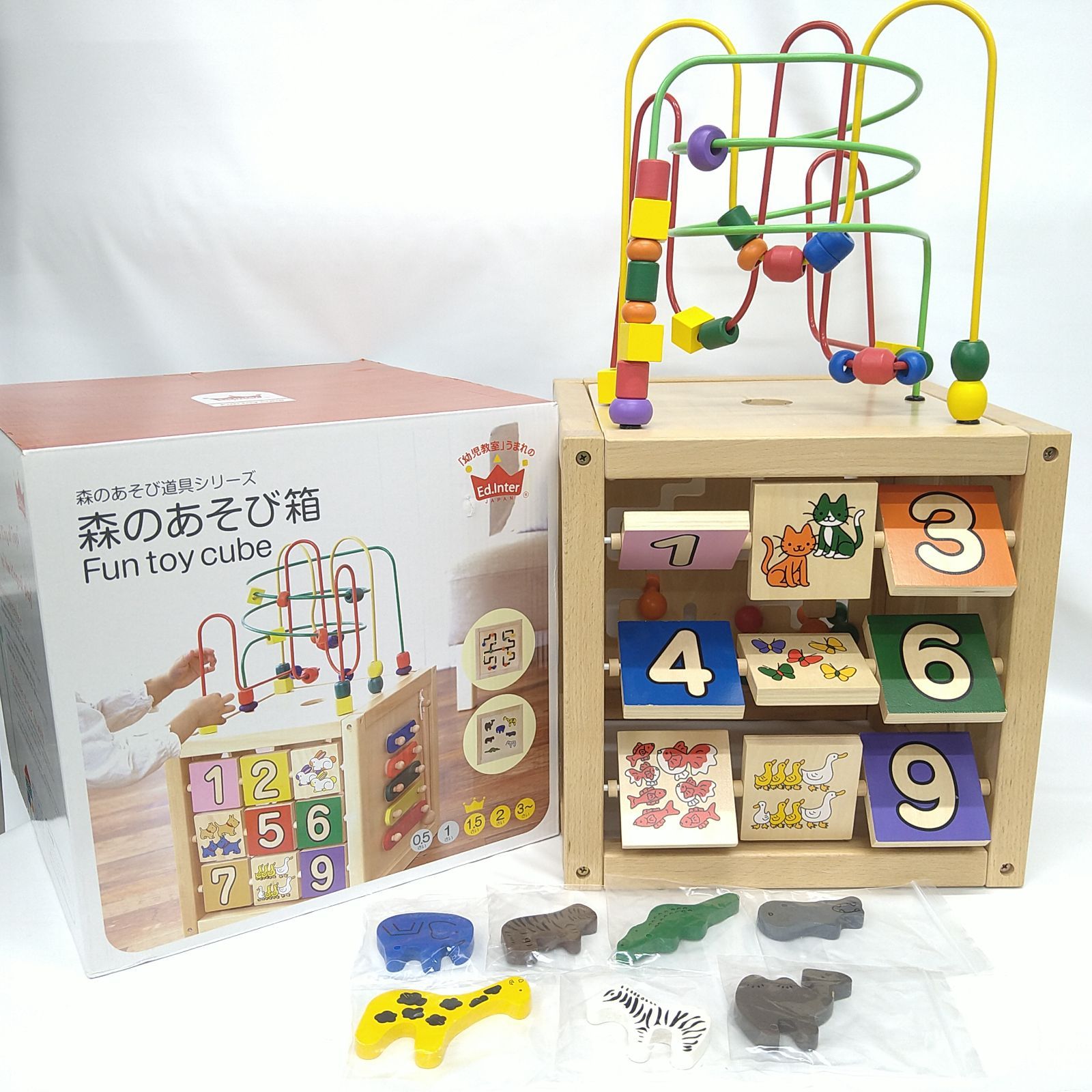 エド・インター 森のあそび箱 木のおもちゃ 型はめ パズル 