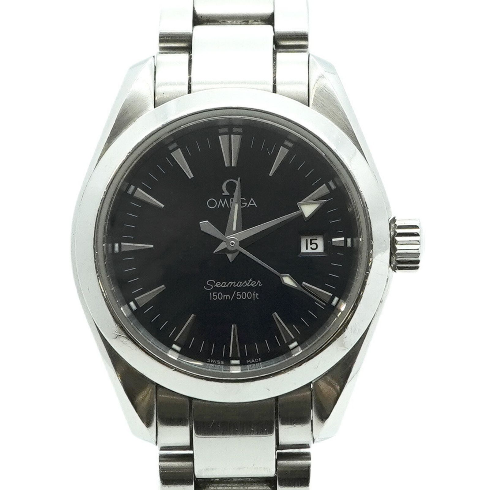 美品 オメガ レディース 2577.80 OMEGA Seamaster オメガ (OMEGA) シーマスター アクアテラ ステンレススチール