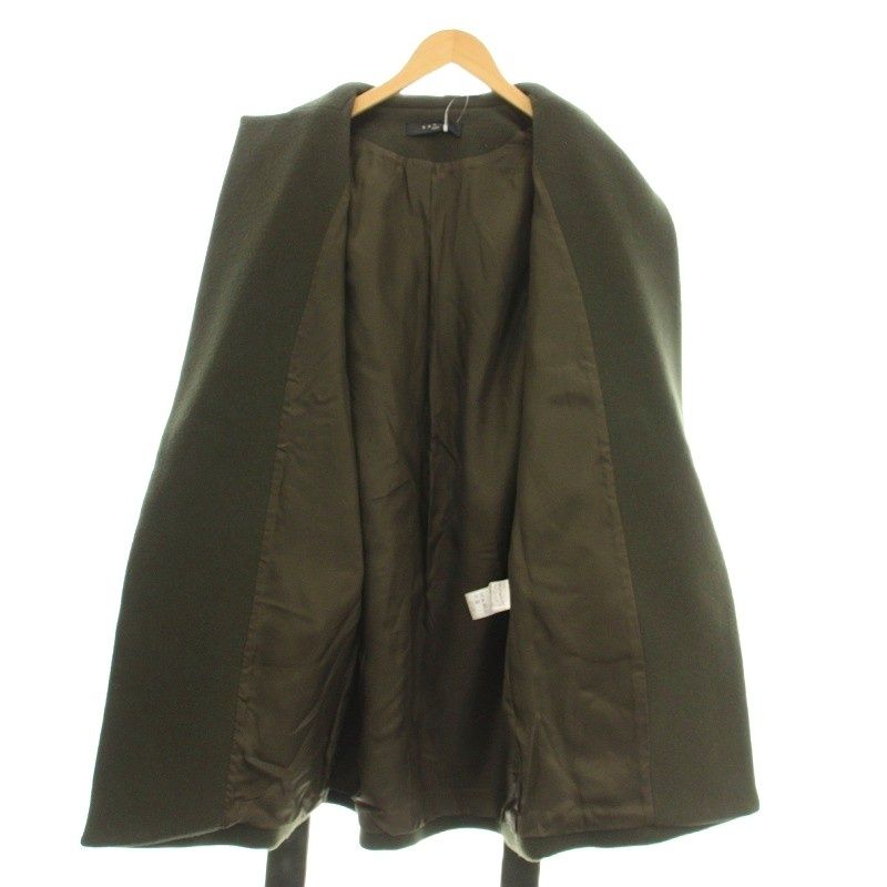 サクラ SACRA ベルテッドコート ウール混 ロング コート S