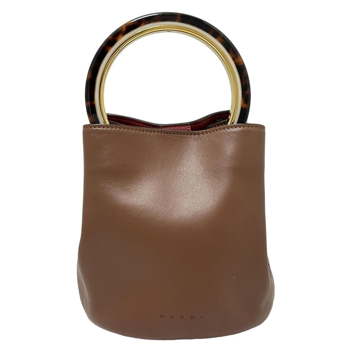 MARNI(マルニ) ハンドバッグ美品 パニエ ブラウン×ダークブラウン 
