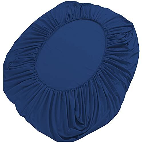 【匿名配送】ネイビー_ボックスシーツ（ダブル-140×200×30cm） ボックスシーツ ダブル 高?綿100％ ホテル品質 シーツ ベッドシーツ サテン織り 