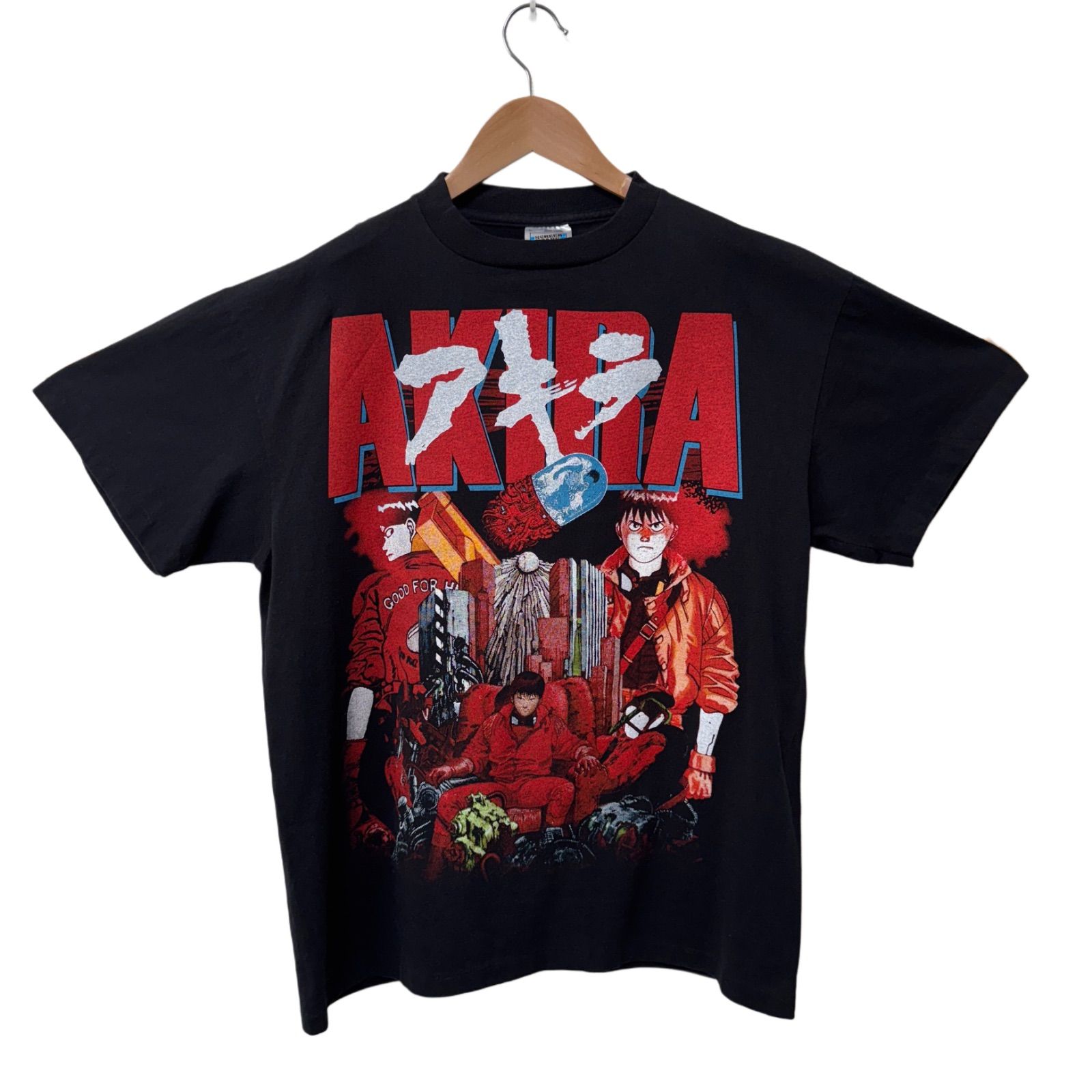 美品 y2k archive プラダ スポーツ フルジップ ギミック ポロシャツ アキラ Tシャツ Lサイズ ブラック 90s USA製 スクリーンスターズ