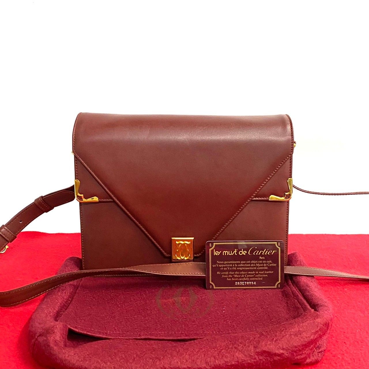 極 美品 袋 カード付 CARTIER カルティエ ヴィンテージ マストライン 