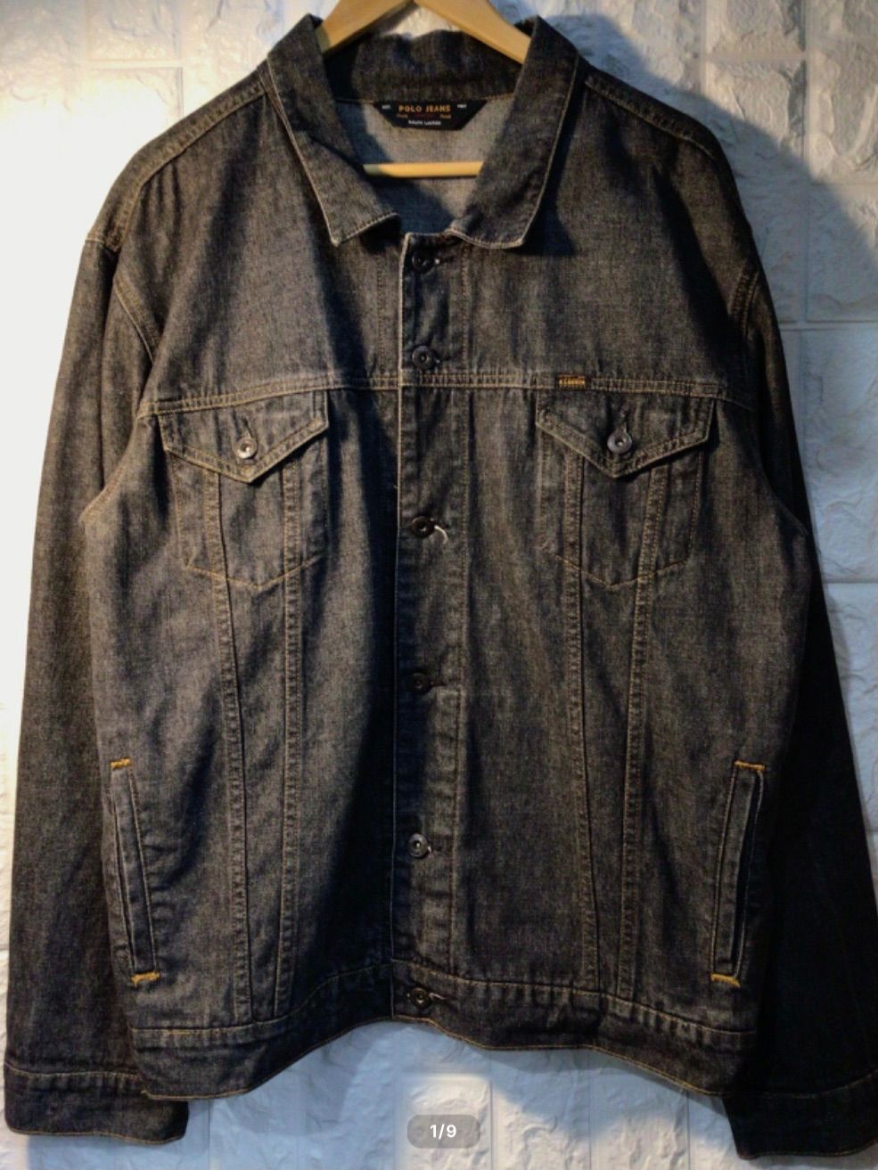 POLO JEANS ブラックデニム ジャケット 90's~00's Polo Sport