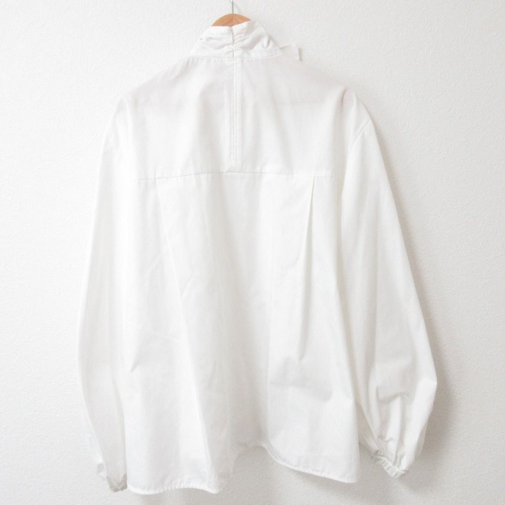 良品 23AW yori ヨリ ビッグリボンブラウス スタンドカラー