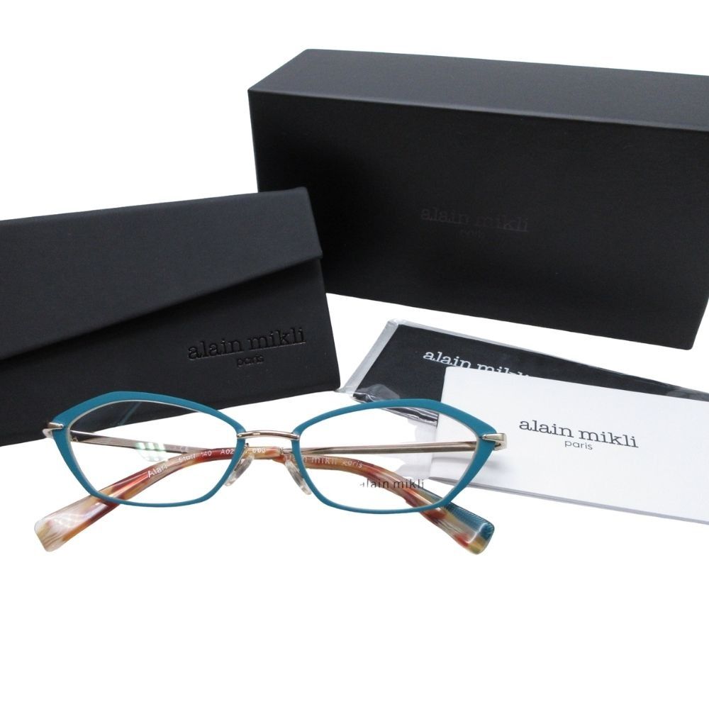 未使用 alain mikli アランミクリ フォックスシェイプ メガネ 眼鏡  