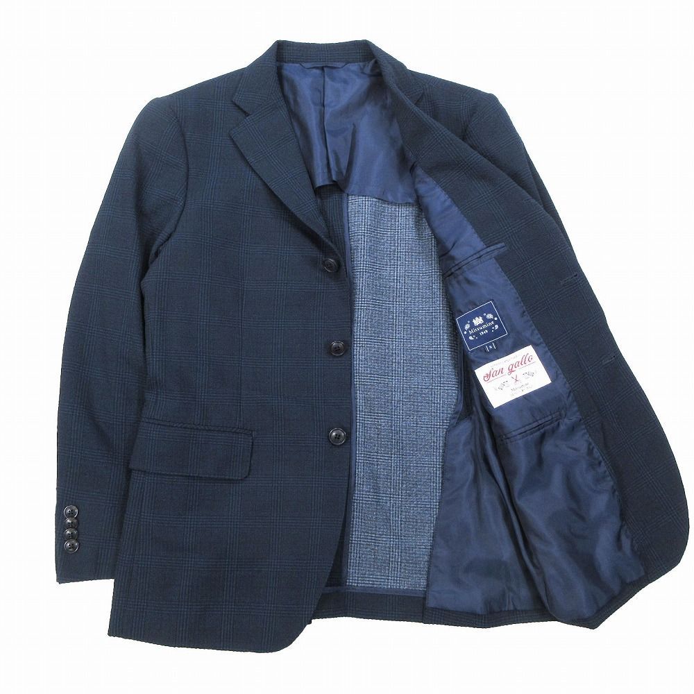 Mitsumine ミツミネ 三峰 チェック柄 テーラードジャケット ブレザー