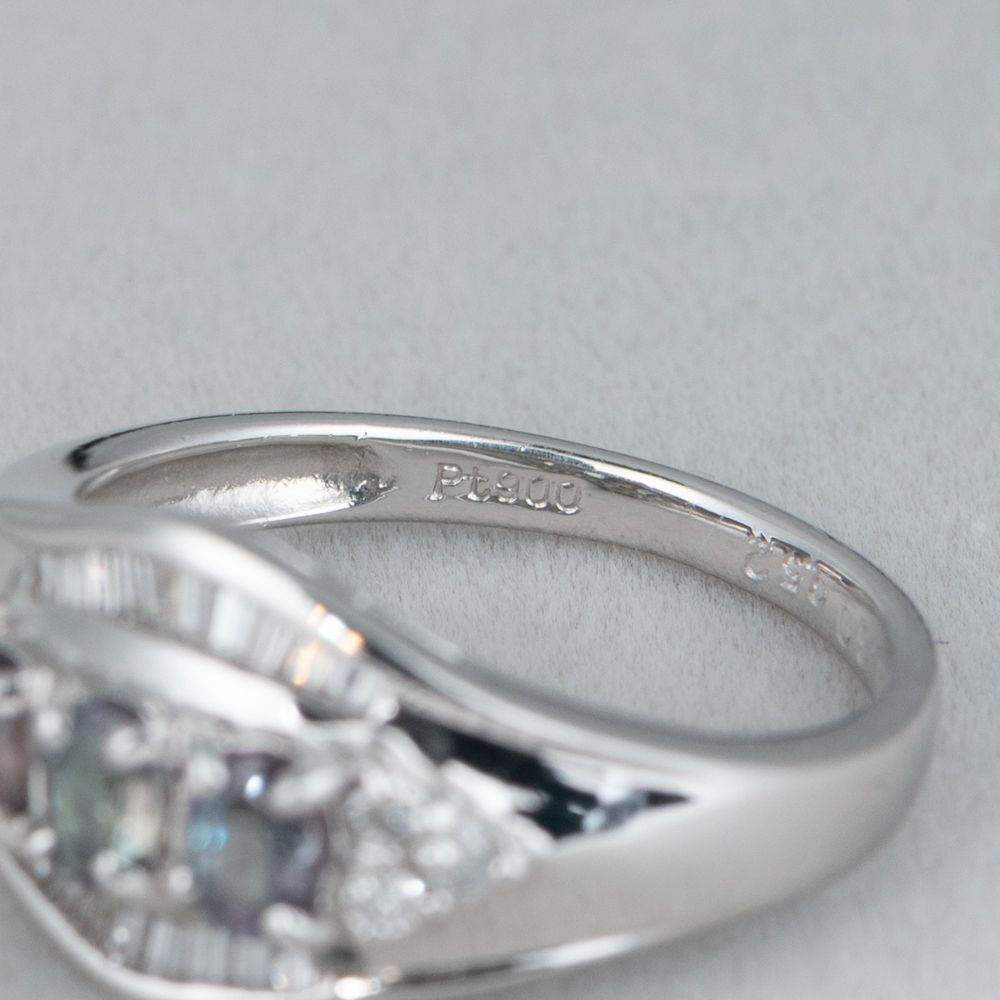 天然石リング　アレキサンドライト 2268◇高級 天然 アレキサンドライト 0.52ct ダイヤ プラチナ リング