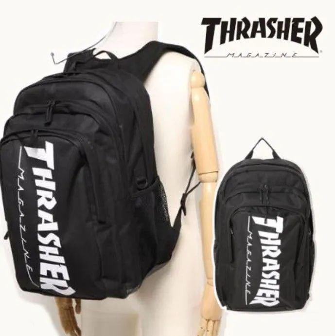ユニセックス バックパック THRASHER TH-F 35L BLACK THRASHER バックパック TH-F 35L スラッシャー リュックサック