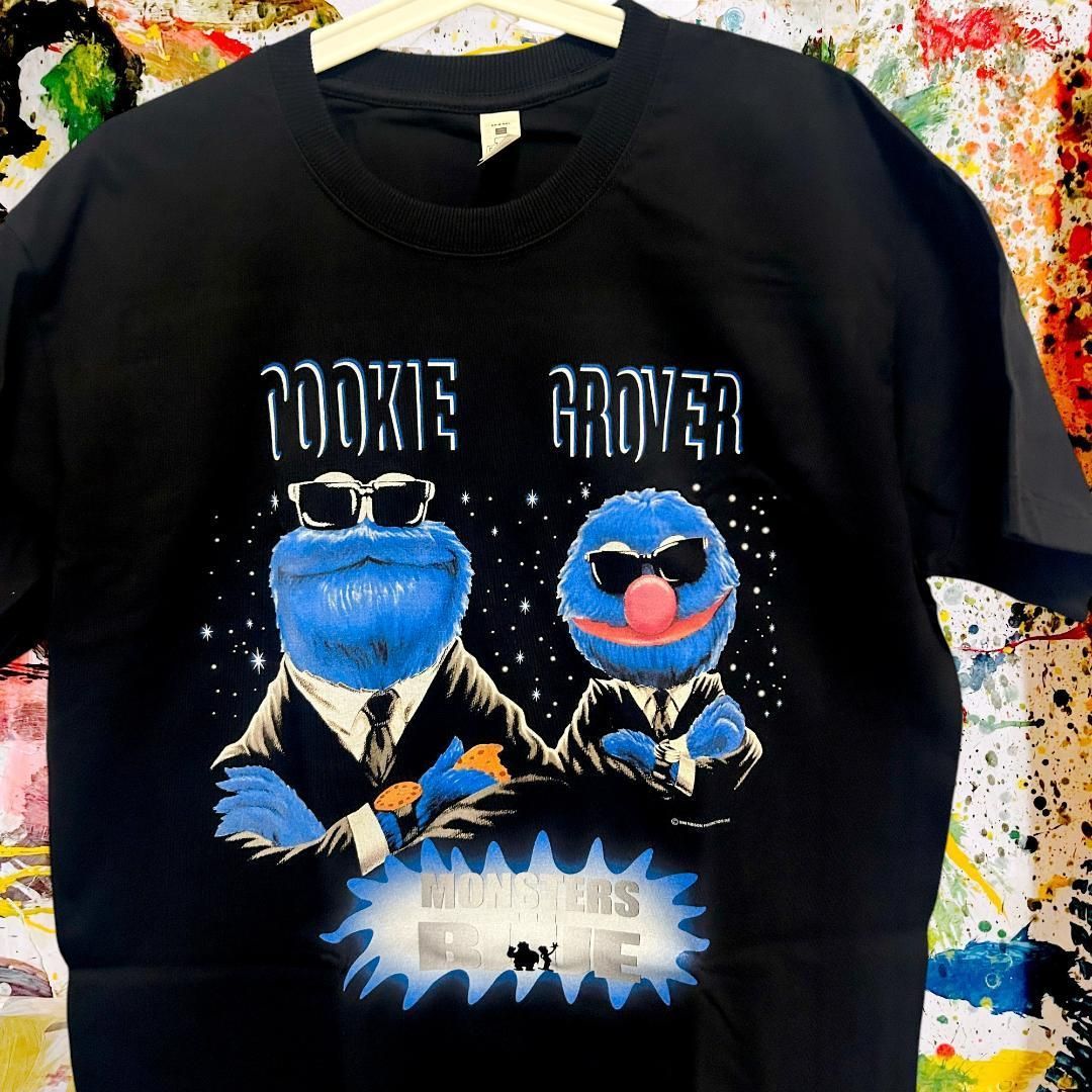 MIB セサミストリート 映画 Tシャツ 半袖 メンズ 新品 個性的 黒